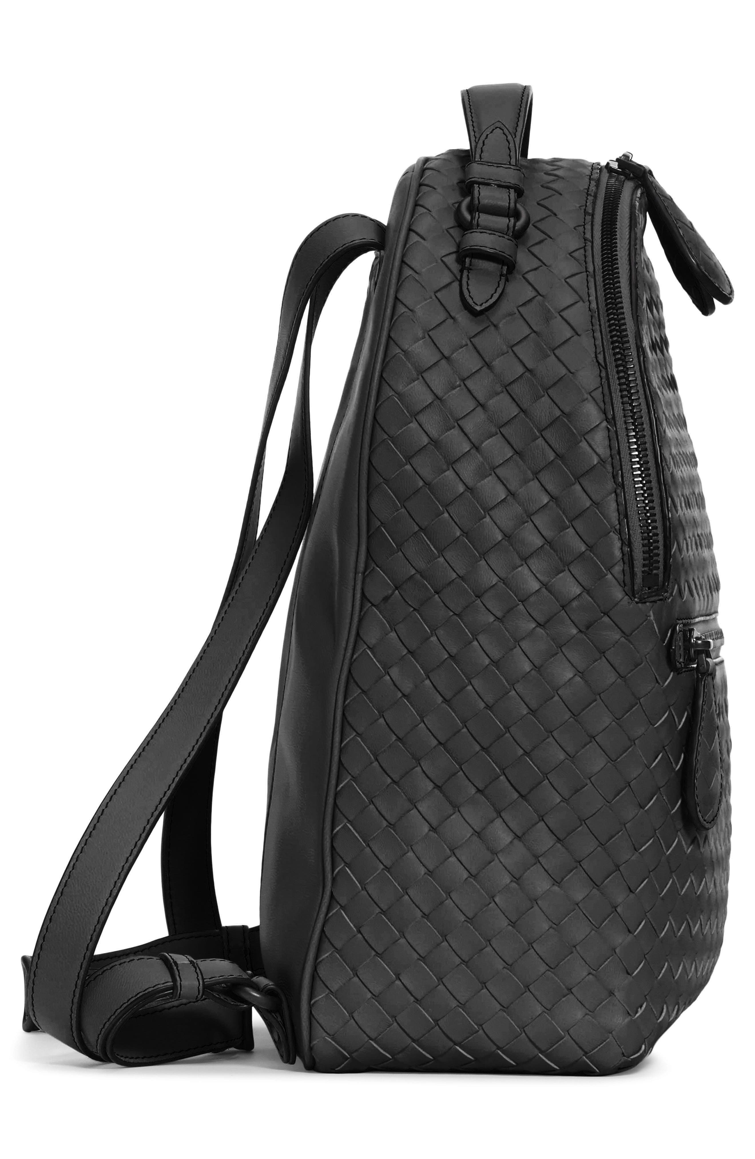 Bottega Veneta Intrecciato Leather Backpack, Alternate, color, 