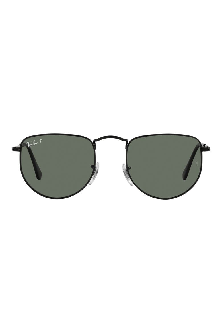 50mm Polarized Irregular Sunglasses, Main, color, BLACK