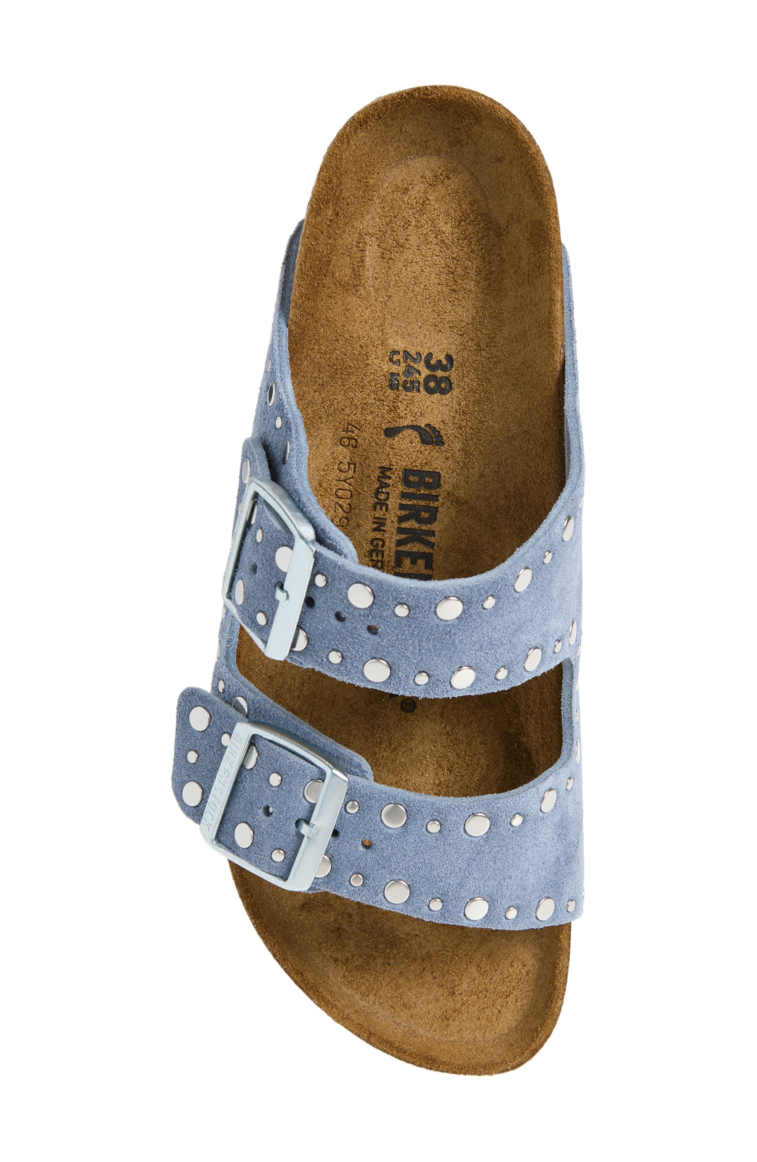 Arizona Rivets Studded Slide Sandal, Alternate, color, STONE BLUE