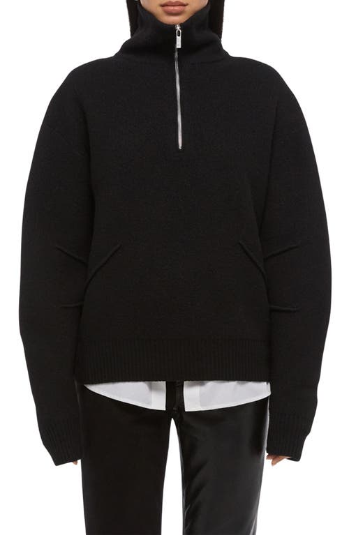 Helmut Lang Apex Quarter Zip Sweater In Black