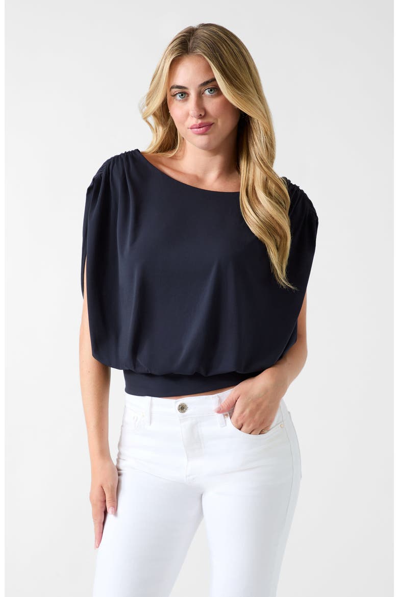 Aundrea Draped Knit Top, Alternate, color, OPEN BLUE