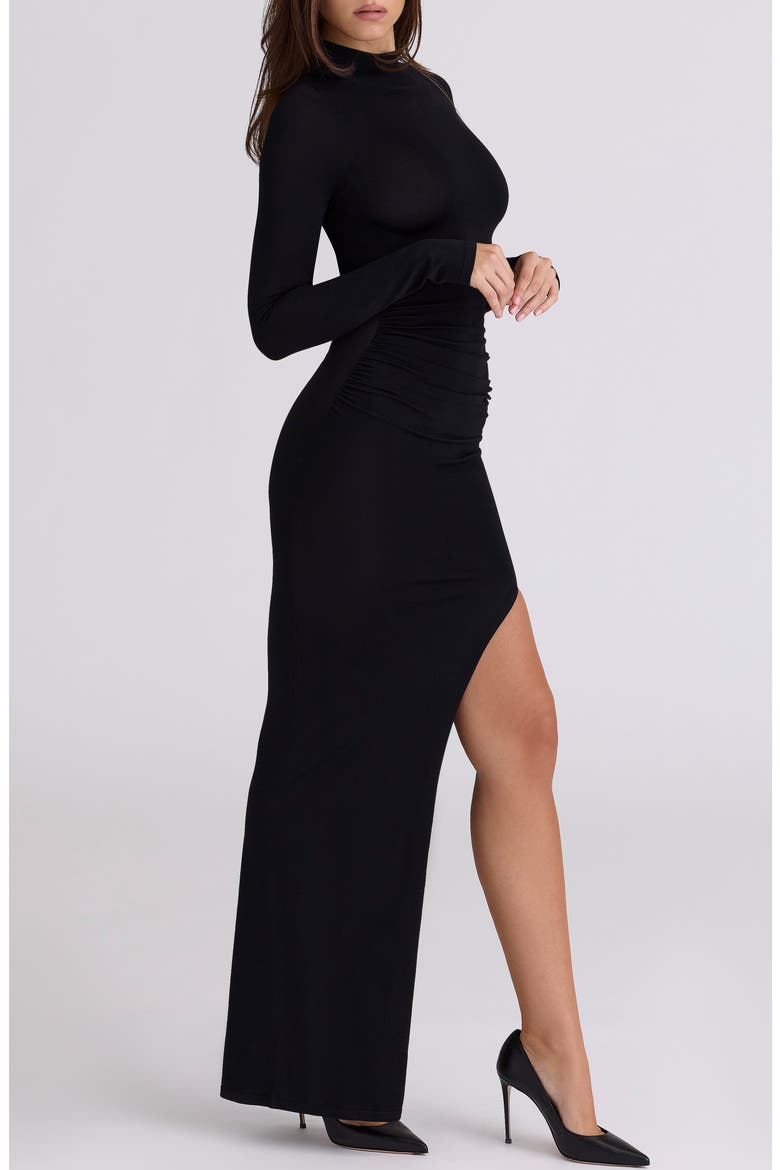 Anais Black Cocktail Dress, Alternate, color, BLACK