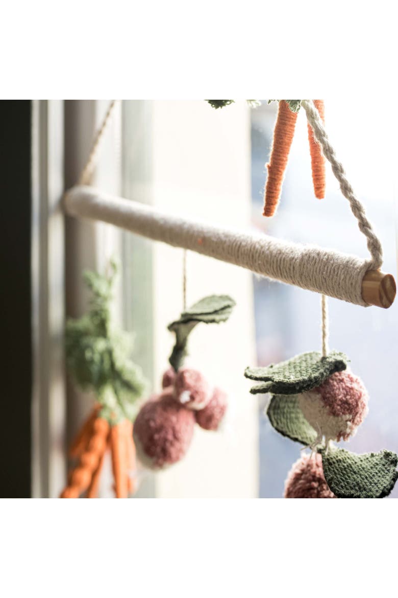 Kids' Plush Veggies Wall Mobile, Alternate, color, NATURAL ORANGE DARK GREEN