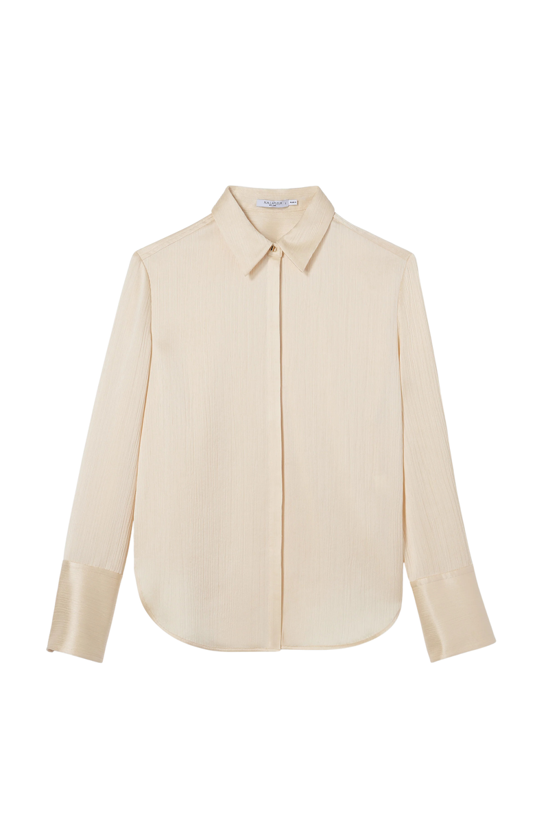 M.M.LaFleur Tatum Plisse Shirt, Alternate, color, Ivory
