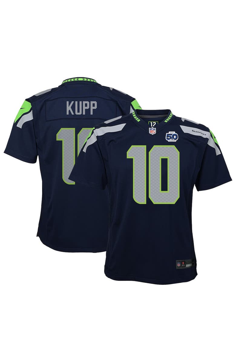 Nike Youth Nike Cooper Kupp College Navy Seattle Seahawks 50th Season Game Jersey, Alternate, color, College Navy