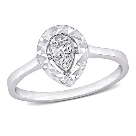 Diamond Teardrop Cluster Ring 14k