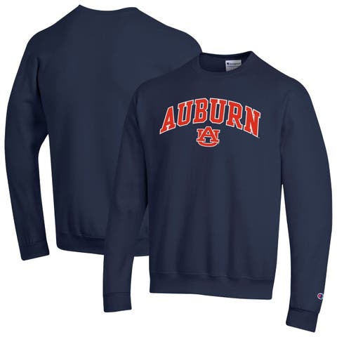 Men's Champion  Navy Auburn Tigers Arch Over Logo Pullover Sweatshirt