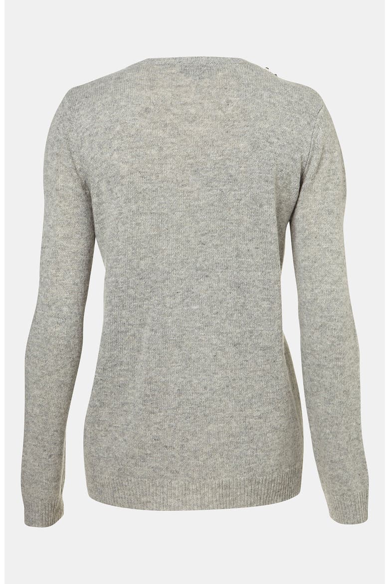 Necklace Sweater, Main, color, GREY MARL