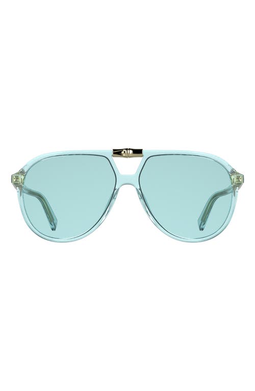 Longchamp Roseau 58mm Aviator Sunglasses In Blue