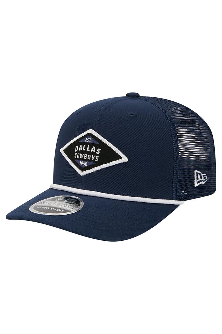 Men's New Era  Navy Dallas Cowboys 9SEVENTY Team Rope Stretch-Snap Hat, Main, color, Navy