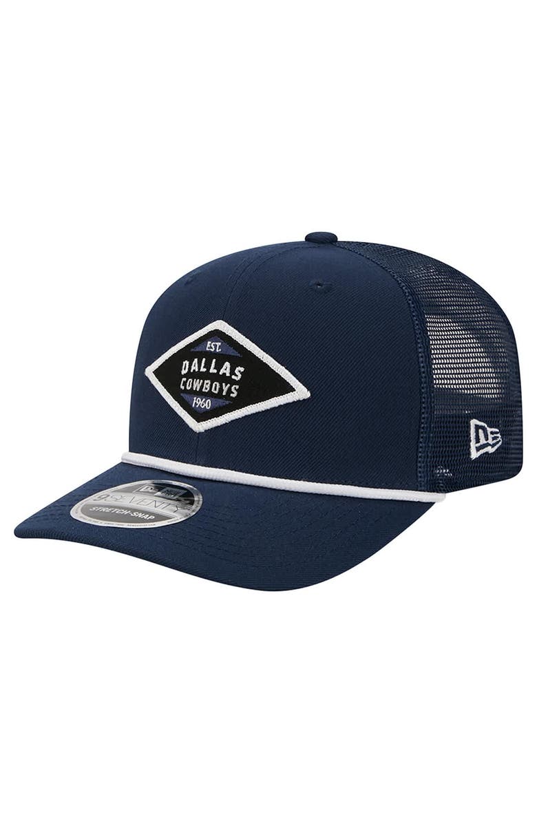 New Era Men's New Era  Navy Dallas Cowboys 9SEVENTY Team Rope Stretch-Snap Hat, Main, color, Navy
