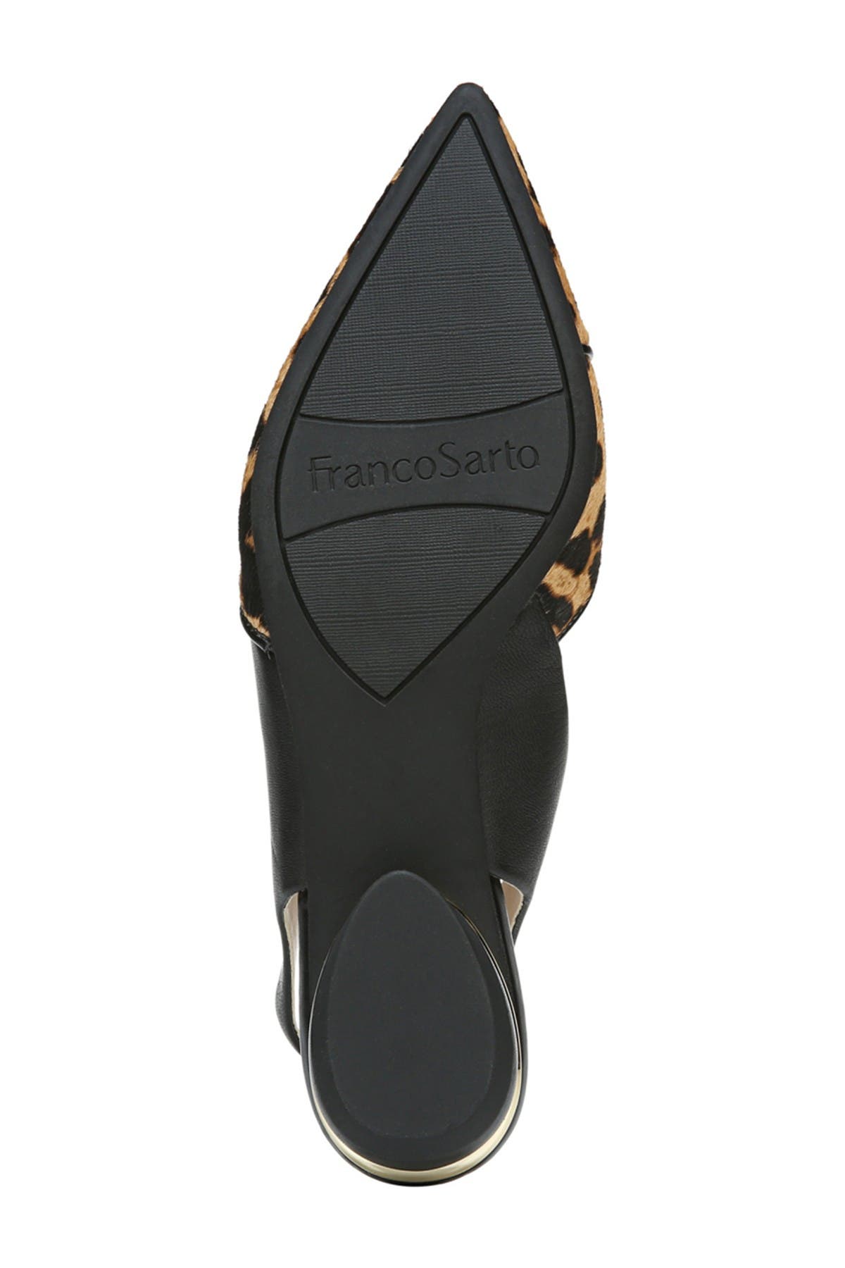 Franco Sarto Rosaline Genuine Calf Hair Leopard Print Slingback Flat, Alternate, color, 