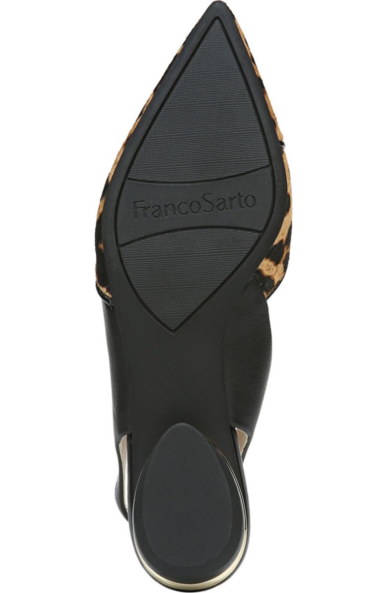 Franco Sarto Rosaline Genuine Calf Hair Leopard Print Slingback Flat, Alternate, color,