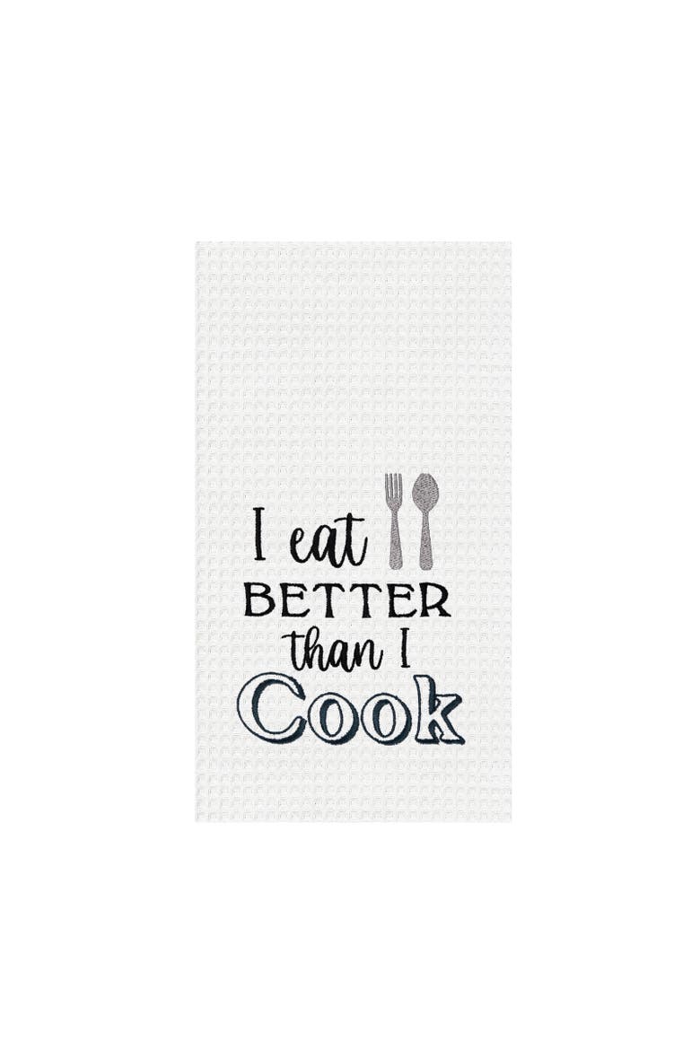 Better Than I Cook Towel, Main, color, Black