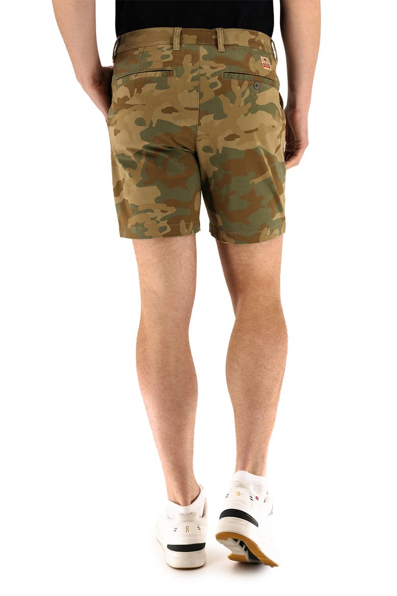 Camo Print 7-Inch Performance Stretch Chino Shorts, Alternate, color, DUSTY CAMO