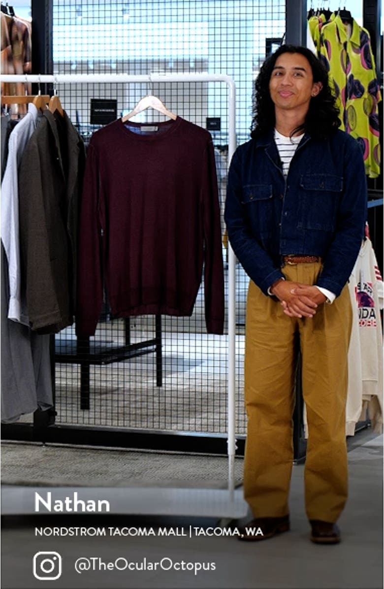 Wool & Silk Crewneck Sweater, sales video thumbnail