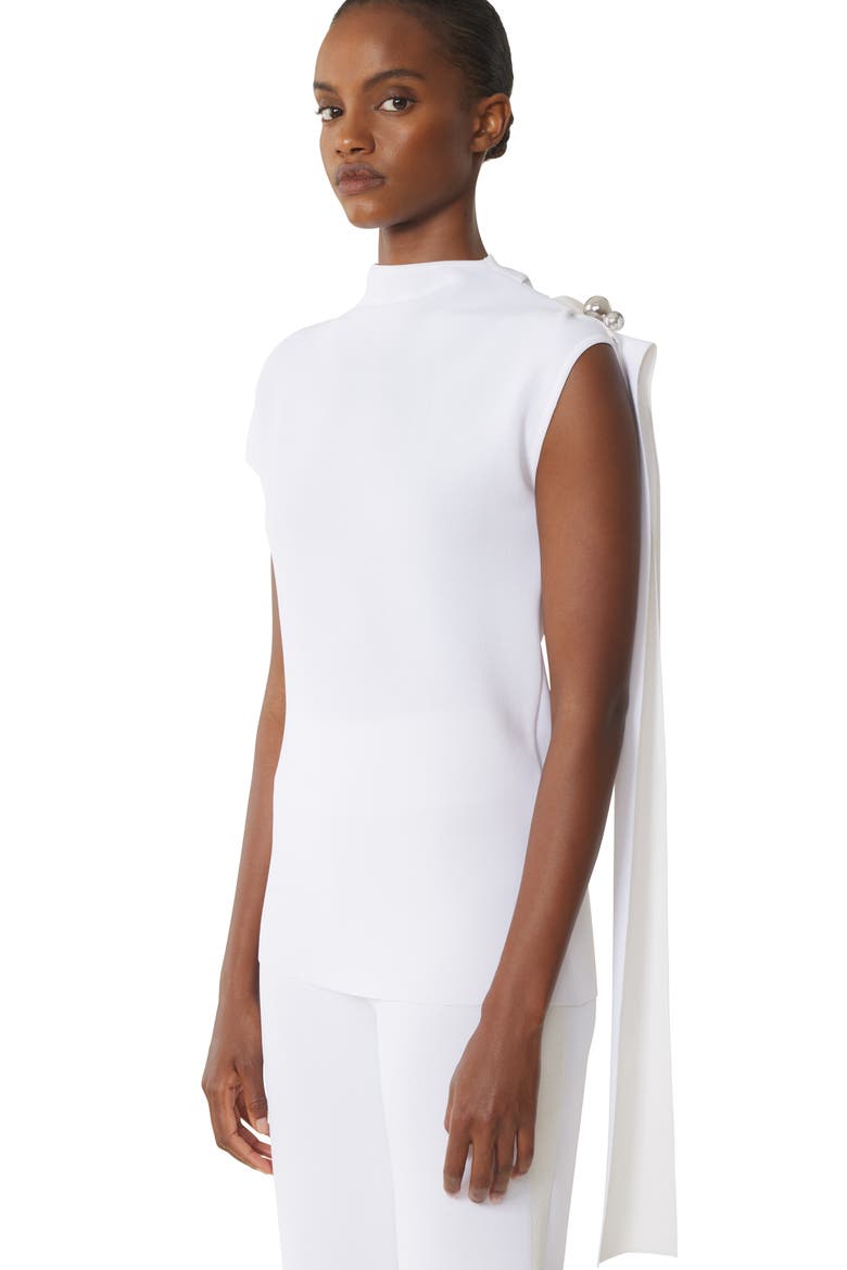 White Viscose Top, Alternate, color, White