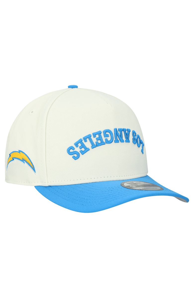 New Era Men's New Era  Cream Los Angeles Chargers Upside Down 9FIFTY A-Frame Snapback Hat, Main, color, Cream