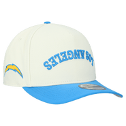 New Era Men's New Era  Cream Los Angeles Chargers Upside Down 9FIFTY A-Frame Snapback Hat