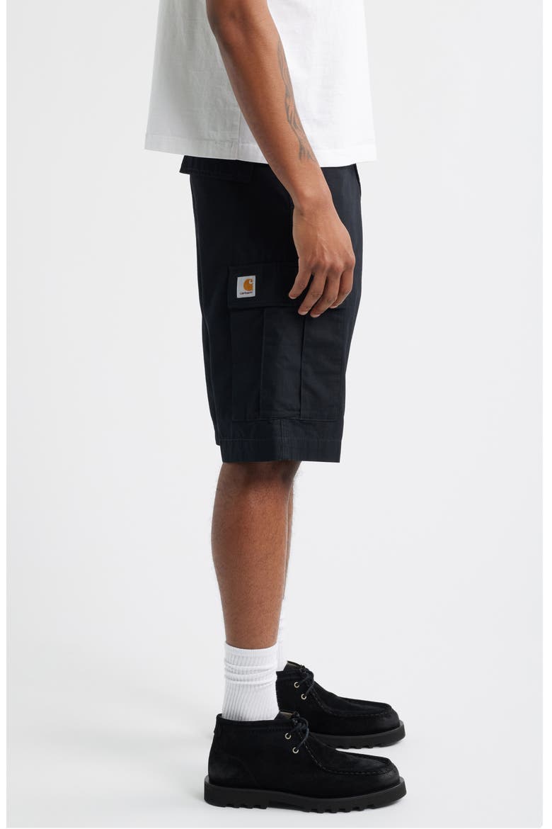 Cotton Ripstop Cargo Shorts, Alternate, color, BLACK (RINSED)