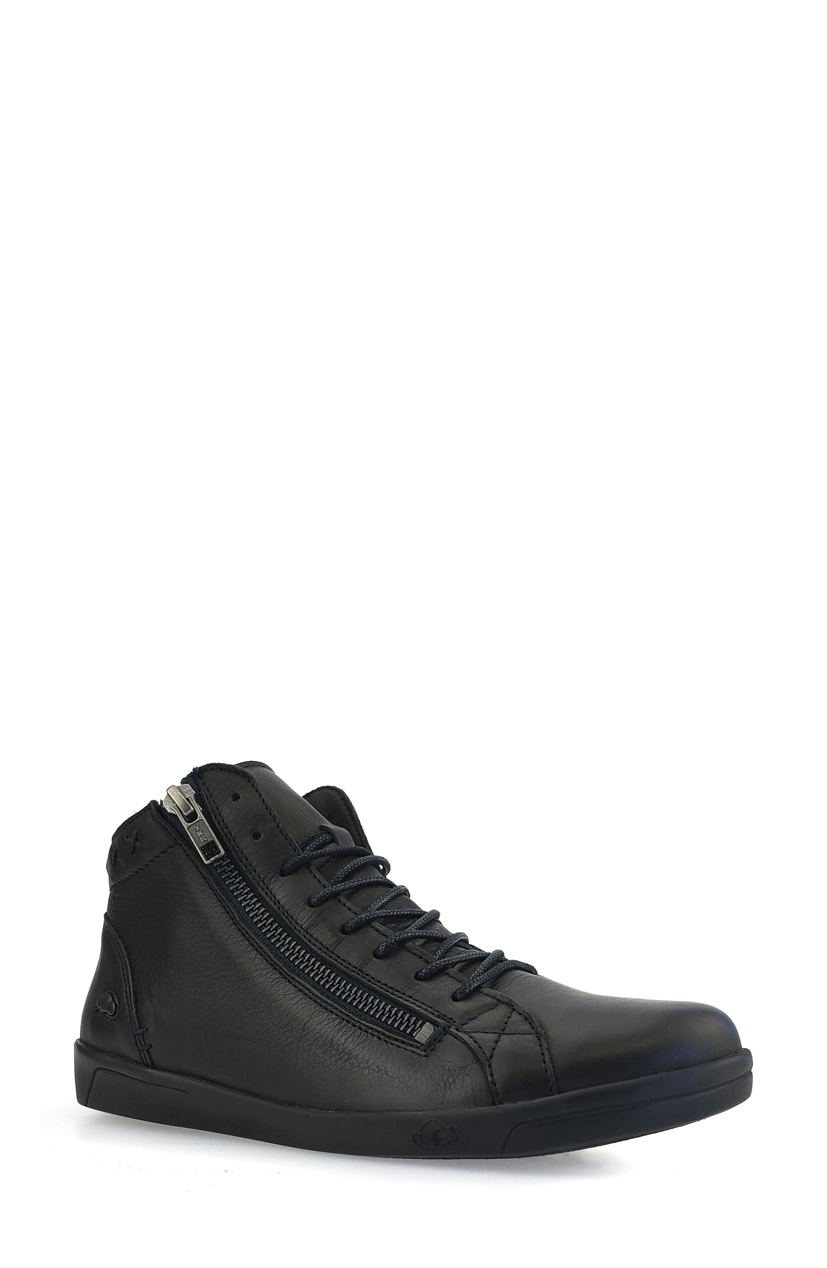 Aika High Top Sneaker, Main, color, ALL BLACK LEATHER