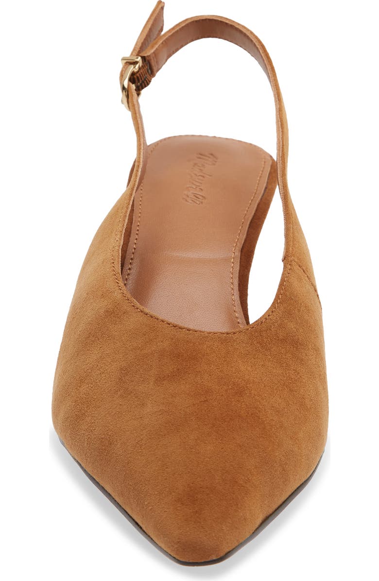 Madewell Emilie Pointed Toe Slingback Pump, Alternate, color, Russet
