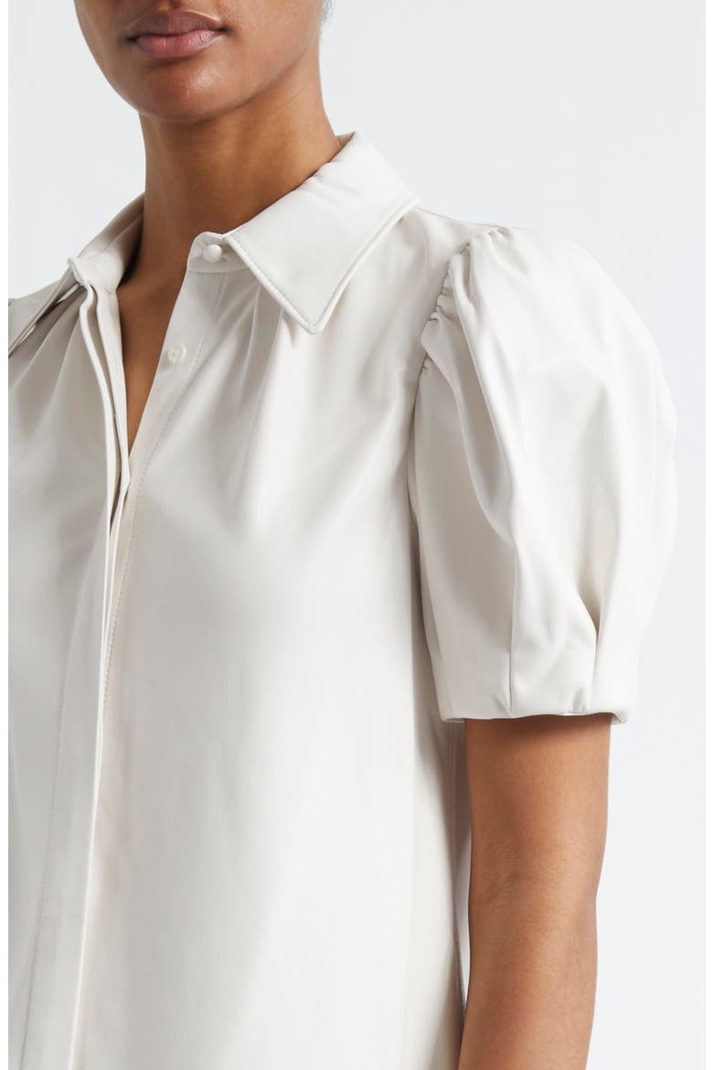 Jem Faux Leather Shift Dress, Alternate, color, OFF WHITE