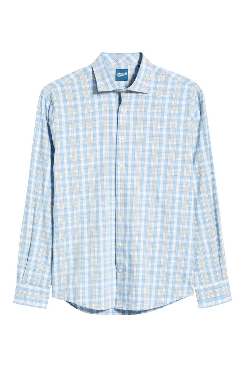 Jacobson Plaid Everyday Performance Button-Up Shirt, Alternate, color, MYSTIC