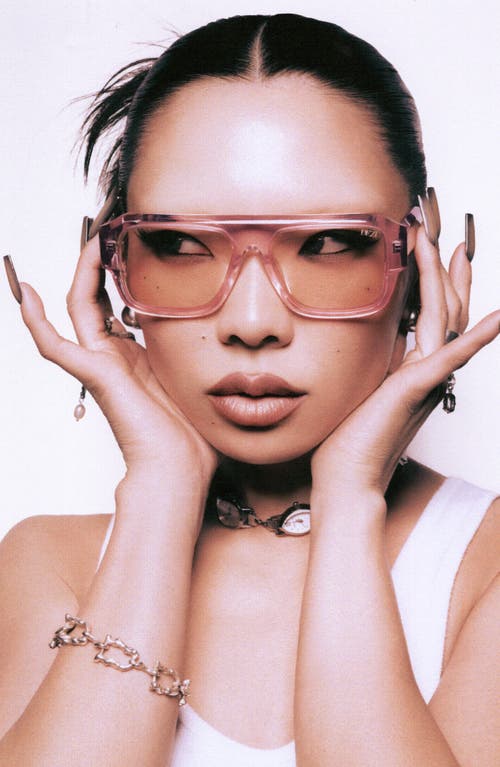 Dezi Miami 56mm Flat Top Sunglasses In Pink