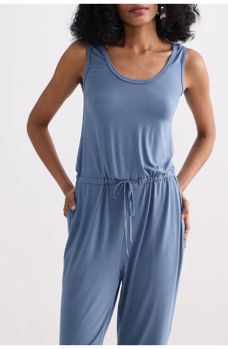 Reistor Relaxed Drawstring Jumpsuit with Incut Sleeves, Alternate, color, Blue