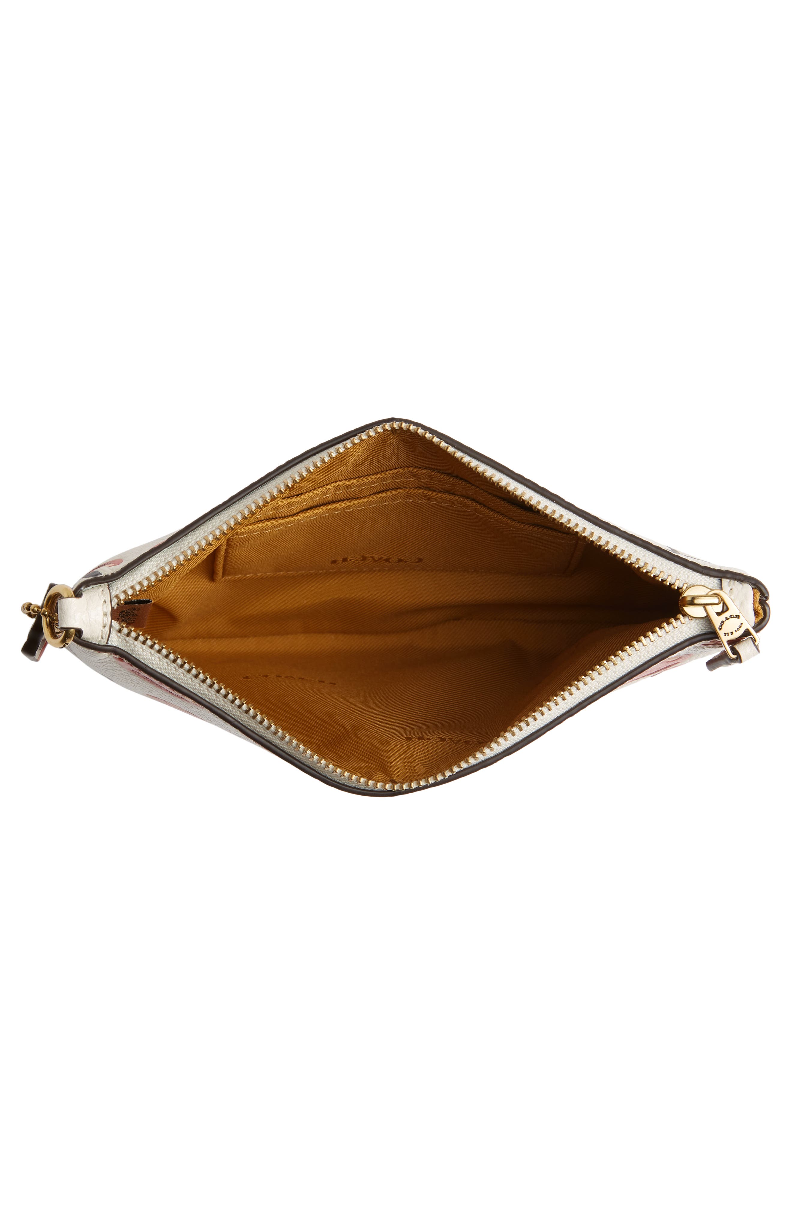 COACH Cherry Print Small Leather Wristlet, Alternate, color, 