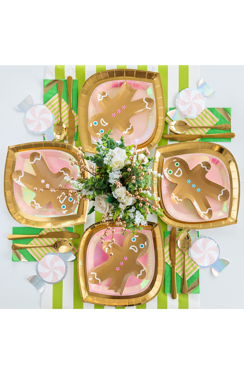 Jollity & Co. Gingerbread Men Christmas Dessert Plates, Alternate, color, Assorted Pre-Pack