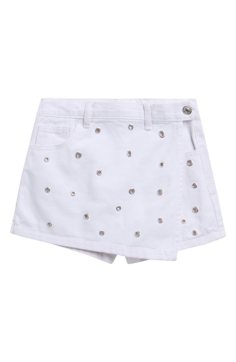 Jessica Simpson Kids' Studded Denim Skort, Main, color, White