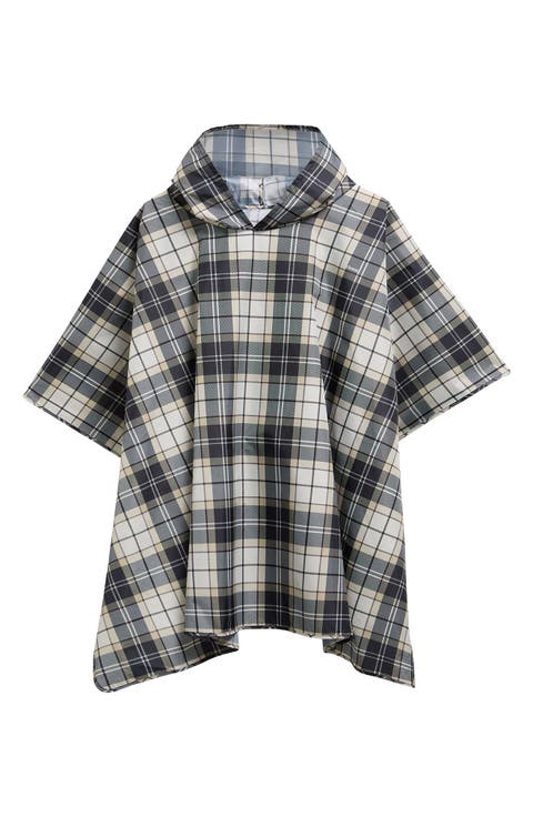 Portree Showerproof Plaid Poncho