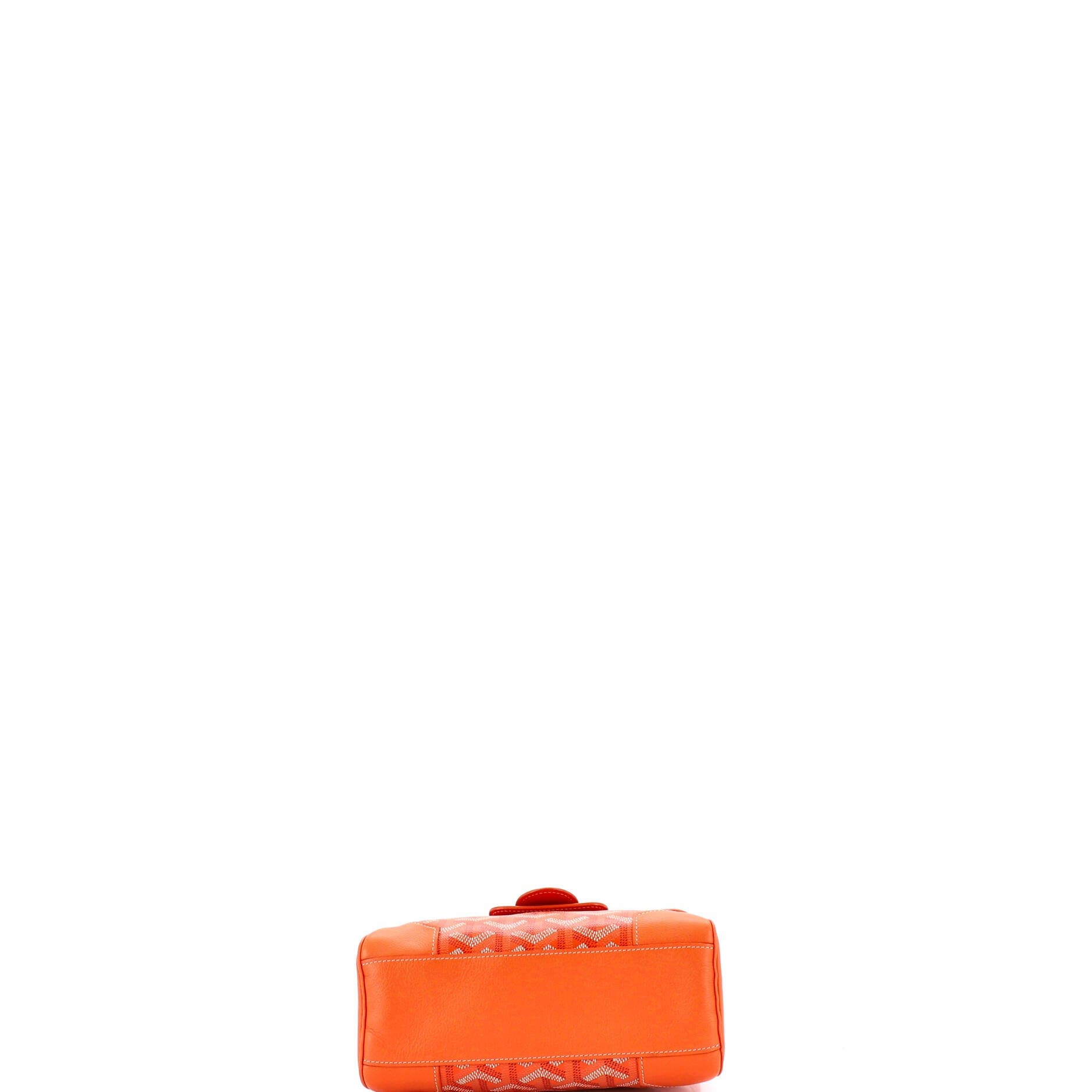 Pre-Owned Goyard Saigon Top Handle Bag Coated Canvas with Leather Mini, Alternate, color, Orange