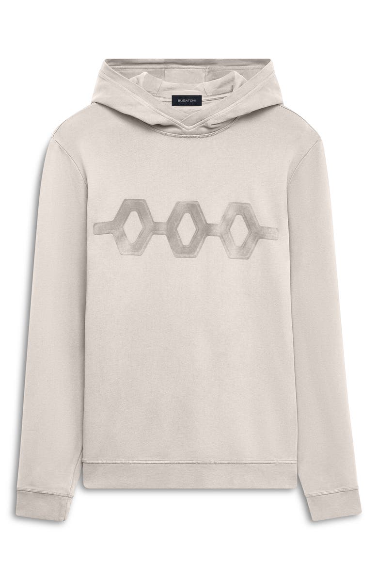 Bugatchi Comfort Organic Cotton Hoodie, Alternate, color, Soy