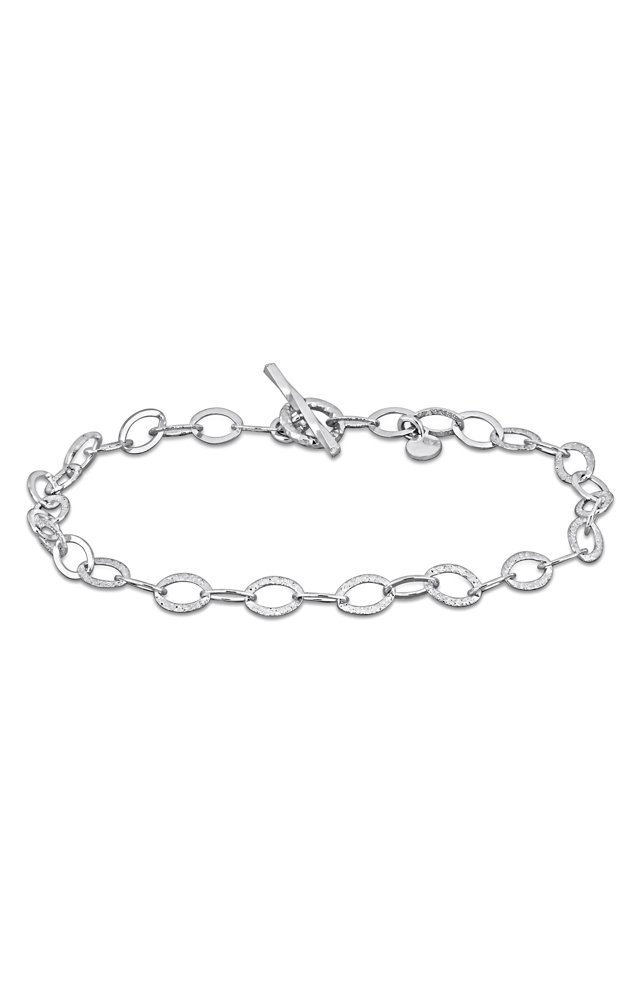 DELMAR Textured Oval Link Bracelet
