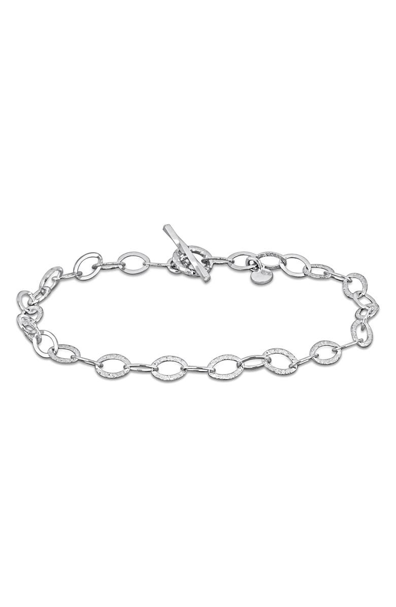DELMAR Textured Oval Link Bracelet, Main, color, 