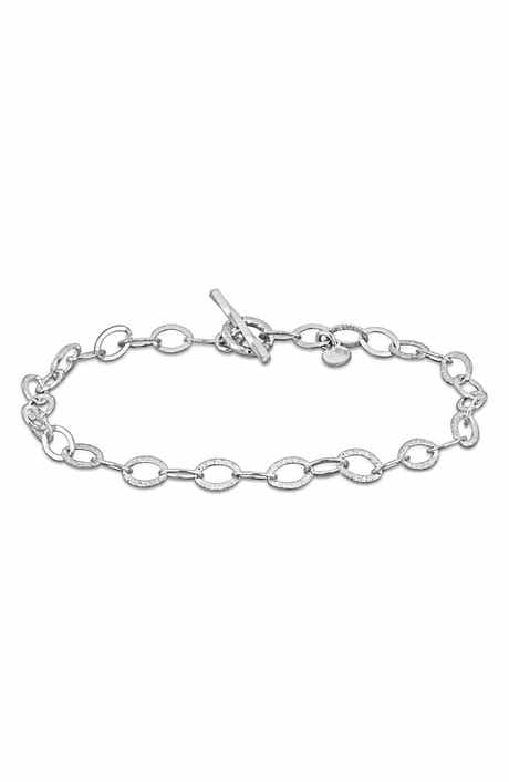 DELMAR Textured Oval Link Bracelet