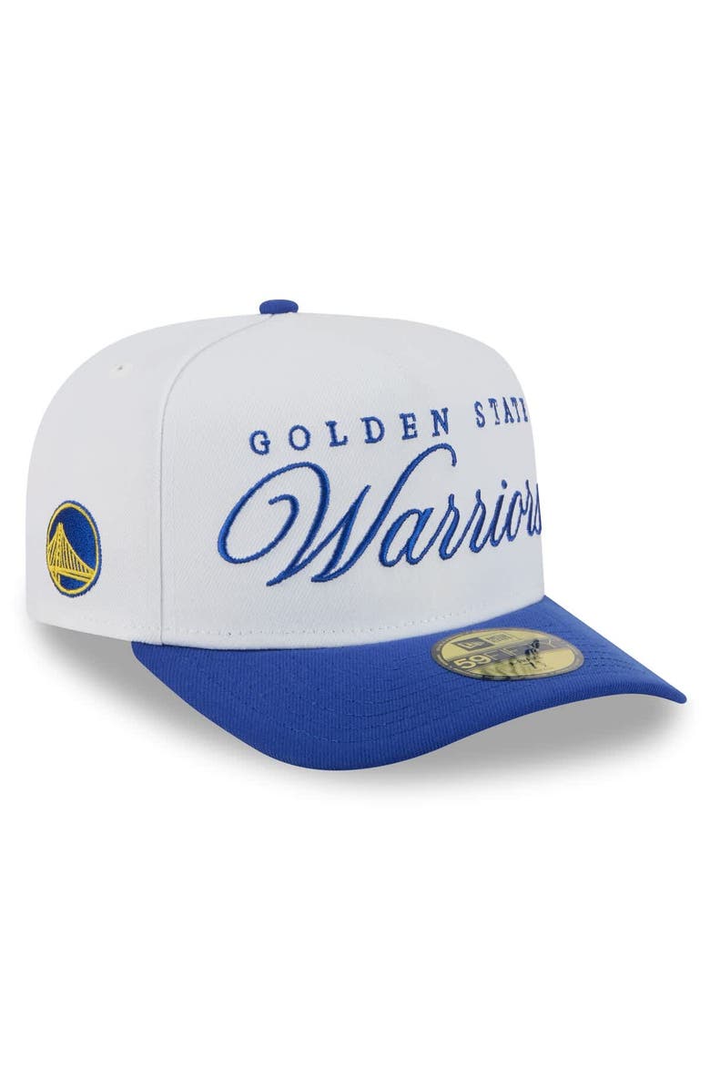 New Era Men's New Era White/Royal Golden State Warriors 2025 NBA Draft A-Frame 59FIFTY Fitted Hat, Alternate, color, White