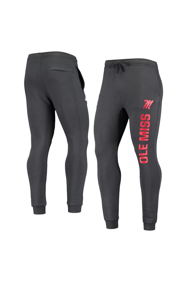 Nike Men's Nike Anthracite Ole Miss Rebels Primary Logo Club Fleece Joggers, Main, color, Anthracite