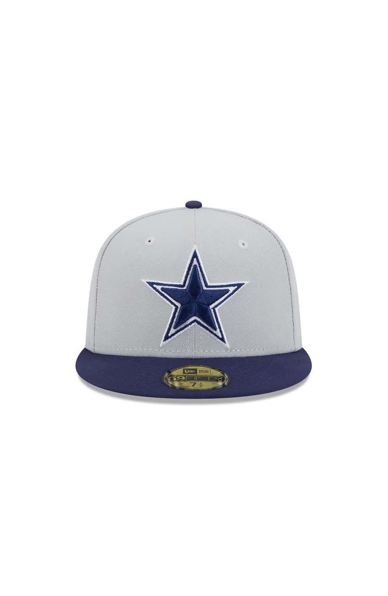 New Era Men's New Era Gray/Navy Dallas Cowboys Color Pack Two-Tone 59FIFTY Fitted Hat, Alternate, color, 