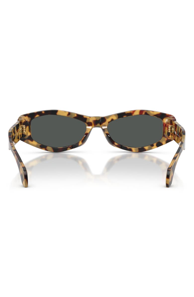 Versace 54mm Irregular Sunglasses, Alternate, color, Brown Yellow Havana/ Dark Grey