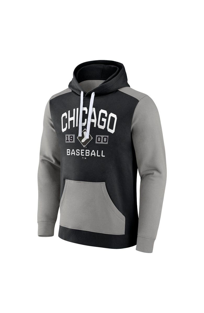 FANATICS Men's Fanatics Branded Black/Gray Chicago White Sox Chip In Pullover Hoodie, Alternate, color, 