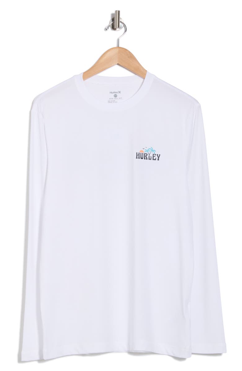 Hurley Double Palm Sunshirt, Alternate, color, White Traditional