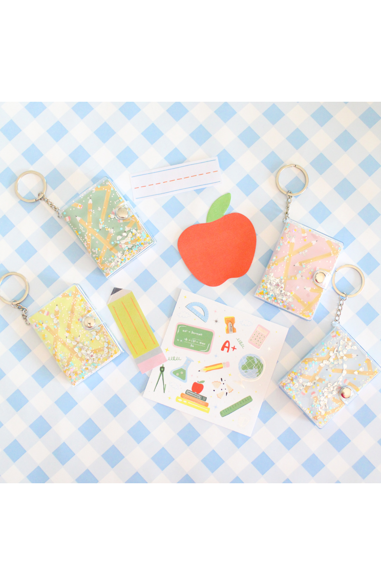 Daydream Society Smarty Pants Notebook Keychain in Blue - 4 Color Options, Alternate, color, Green