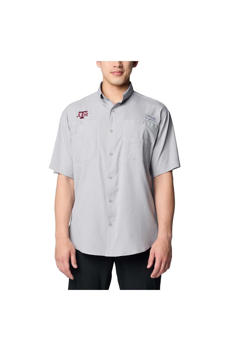 Columbia Men's Columbia Gray Texas A&M Aggies PFG Tamiami Omni-Shade Button-Down Shirt, Main, color, Gray