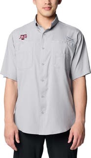 Columbia Men's Columbia Gray Texas A&M Aggies PFG Tamiami Omni-Shade Button-Down Shirt