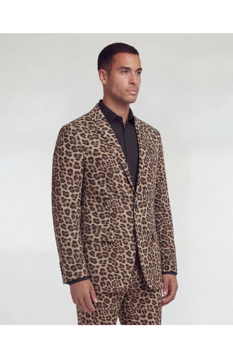 Lords of Harlech Leopard Mens Tailored Blazer, Alternate, color, Leopard Brown