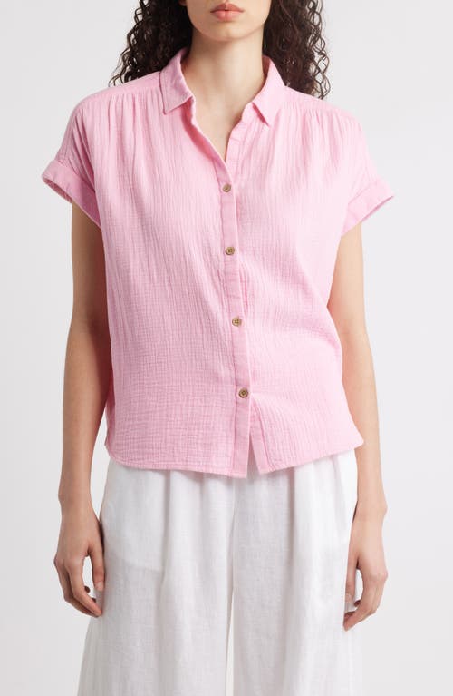 BEACHLUNCHLOUNGE BEACHLUNCHLOUNGE ROWAN COTTON BUTTON-UP SHIRT